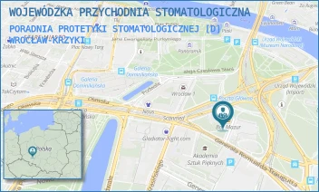 PORADNIA PROTETYKI STOMATOLOGICZNEJ [D] - WOJEWÓDZKA PRZYCHODNIA STOMATOLOGICZNA - UL. DOBRZYŃSKA 21/23,  WROCŁAW-KRZYKI