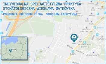 PORADNIA ORTODONTYCZNA - INDYWIDUALNA SPECJALISTYCZNA PRAKTYKA STOMATOLOGICZNA WIESŁAWA MATKOWSKA - MIŃSKA 38/015,  WROCŁAW-FABRYCZNA