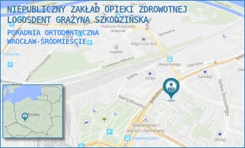 PORADNIA ORTODONTYCZNA - NIEPUBLICZNY ZAKŁAD OPIEKI ZDROWOTNEJ LOGOSDENT GRAŻYNA SZKODZIŃSKA - UL. JEDNOŚCI NARODOWEJ 157,  WROCŁAW-ŚRÓDMIEŚCIE