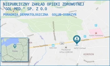 PORADNIA DERMATOLOGICZNA - NIEPUBLICZNY ZAKŁAD OPIEKI ZDROWOTNEJ "GOL-MED." SP. Z O.O - SZOSA RYPIŃSKA 30/C,  GOLUB-DOBRZYŃ