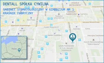 GABINET STOMATOLOGICZNY W GIMNAZJUM NR 1 - DENTALL SPÓŁKA CYWILNA - KS. J. POPIEŁUSZKI 1,  KRAŚNIK FABRYCZNY