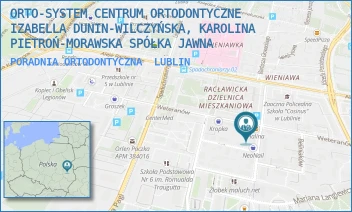 PORADNIA ORTODONTYCZNA - ORTO-SYSTEM CENTRUM ORTODONTYCZNE IZABELLA DUNIN-WILCZYŃSKA, KAROLINA PIETROŃ-MORAWSKA SPÓŁKA JAWNA - GODEBSKIEGO 5,  LUBLIN