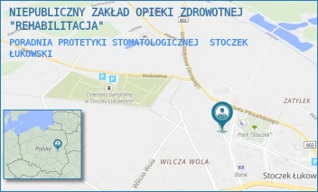 PORADNIA PROTETYKI STOMATOLOGICZNEJ - NIEPUBLICZNY ZAKŁAD OPIEKI ZDROWOTNEJ "REHABILITACJA" - PLAC TADEUSZA KOŚCIUSZKI 14,  STOCZEK ŁUKOWSKI