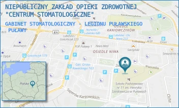GABINET STOMATOLOGICZNY - LEGIONU PUŁAWSKIEGO - NIEPUBLICZNY ZAKŁAD OPIEKI ZDROWOTNEJ "CENTRUM STOMATOLOGICZNE" - LEGIONU PUŁAWSKIEGO 8,  PUŁAWY