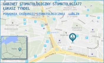 PORADNIA CHIRURGII STOMATOLOGICZNEJ - GABINET STOMATOLOGICZNY STOMATOLOGIA77 ŁUKASZ TYNDEL - JUTRZENKI 16/150A,  LUBLIN