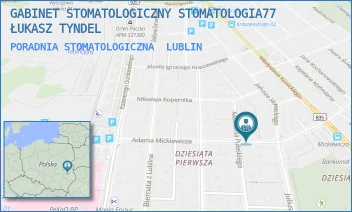 PORADNIA STOMATOLOGICZNA - GABINET STOMATOLOGICZNY STOMATOLOGIA77 ŁUKASZ TYNDEL - ADAMA MICKIEWICZA 77,  LUBLIN
