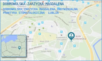 DOBROWOLSKA-ZARZYCKA MAGDALENA INDYWIDUALNA PRAKTYKA STOMATOLOGICZNA - DOBROWOLSKA-ZARZYCKA MAGDALENA - PRZEDWIOŚNIE 2/2A,  LUBLIN