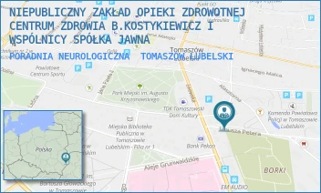 PORADNIA NEUROLOGICZNA - NIEPUBLICZNY ZAKŁAD OPIEKI ZDROWOTNEJ CENTRUM ZDROWIA B.KOSTYKIEWICZ I WSPÓLNICY SPÓŁKA JAWNA - PETERA 3,  TOMASZÓW LUBELSKI