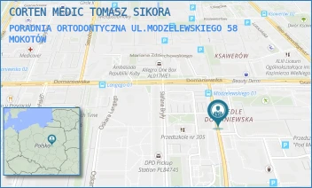PORADNIA ORTODONTYCZNA UL.MODZELEWSKIEGO 58 - CORTEN MEDIC TOMASZ SIKORA - ZYGMUNTA MODZELEWSKIEGO 58,  MOKOTÓW
