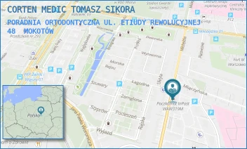 PORADNIA ORTODONTYCZNA UL. ETIUDY REWOLUCYJNEJ 48 - CORTEN MEDIC TOMASZ SIKORA - ETIUDY REWOLUCYJNEJ 48,  MOKOTÓW
