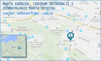 GABINET ORTODONTYCZNY - MARTA KOSECKA-WIJATKOWSKA, CENTRUM ORTODONCJI I STOMATOLOGII MARTA KOSECKA-WIJATKOWSKA - JANA SAWY 5/4,  LUBLIN