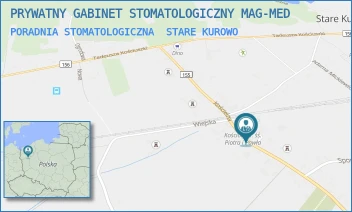 PORADNIA STOMATOLOGICZNA - PRYWATNY GABINET STOMATOLOGICZNY MAG-MED - UL. KOŚCIELNA 29,  STARE KUROWO