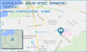 PORADNIA STOMATOLOGICZNA - NIEPUBLICZNY ZAKŁAD OPIEKI ZDROWOTNEJ "DENTICA" - UL. WOJSKA POLSKIEGO 32/34,  GŁOWNO