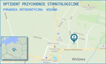 PORADNIA ORTODONTYCZNA - OPTIDENT PRZYCHODNIE STOMATOLOGICZNE - RYNEK KOŚCIUSZKI 11,  WIDAWA
