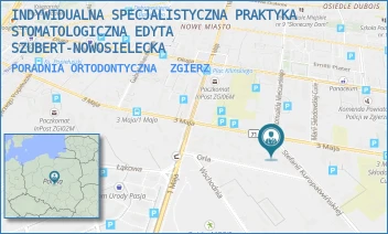 PORADNIA ORTODONTYCZNA - INDYWIDUALNA SPECJALISTYCZNA PRAKTYKA STOMATOLOGICZNA EDYTA SZUBERT-NOWOSIELECKA - UL. STEFANII KUROPATWIŃSKIEJ 2,  ZGIERZ
