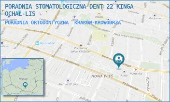 PORADNIA ORTODONTYCZNA - PORADNIA STOMATOLOGICZNA DENT 22 KINGA OCHAŁ-LIS - UL. KAZIMIERZA WIELKIEGO 22,  KRAKÓW-KROWODRZA