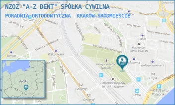 PORADNIA ORTODONTYCZNA - NZOZ "A-Z DENT" SPÓŁKA CYWILNA - UL. AL. DASZYŃSKIEGO 11/2,  KRAKÓW-ŚRÓDMIEŚCIE