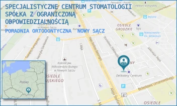 PORADNIA ORTODONTYCZNA - SPECJALISTYCZNE CENTRUM STOMATOLOGII SPÓŁKA Z OGRANICZONĄ ODPOWIEDZIALNOŚCIĄ - UL. STANISŁAWA ŻÓŁKIEWSKIEGO 23,  NOWY SĄCZ
