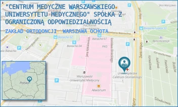 ZAKŁAD ORTODONCJI - "CENTRUM MEDYCZNE WARSZAWSKIEGO UNIWERSYTETU MEDYCZNEGO" SPÓŁKA Z OGRANICZONĄ ODPOWIEDZIALNOŚCIĄ - STANISŁAWA BINIECKIEGO 6,  WARSZAWA OCHOTA