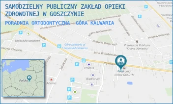 PORADNIA ORTODONTYCZNA - SAMODZIELNY PUBLICZNY ZAKŁAD OPIEKI ZDROWOTNEJ W GOSZCZYNIE - PIJARSKA 97C,  GÓRA KALWARIA