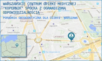 PORADNIA ORTODONTYCZNA DLA DZIECI - WARSZAWSKIE CENTRUM OPIEKI MEDYCZNEJ "KOPERNIK" SPÓŁKA Z OGRANICZONĄ ODPOWIEDZIALNOŚCIĄ - AL. WYZWOLENIA 6,  WARSZAWA