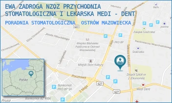 PORADNIA STOMATOLOGICZNA - EWA ZADROGA NZOZ PRZYCHODNIA STOMATOLOGICZNA I LEKARSKA MEDI - DENT - SŁOWACKIEGO 6,  OSTRÓW MAZOWIECKA
