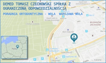 PORADNIA ORTODONTYCZNA - WOLA - DEMED TOMASZ CZECHOWSKI SPÓŁKA Z OGRANICZONĄ ODPOWIEDZIALNOŚCIĄ - ESPERANTO 12,  WARSZAWA WOLA