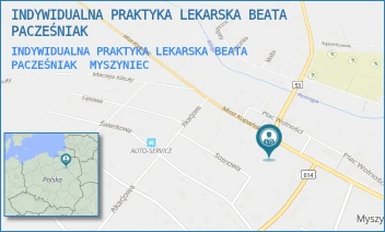 INDYWIDUALNA PRAKTYKA LEKARSKA BEATA PACZEŚNIAK - INDYWIDUALNA PRAKTYKA LEKARSKA BEATA PACZEŚNIAK - PLAC WOLNOŚCI 19A,  MYSZYNIEC