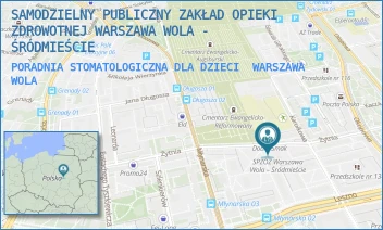 PORADNIA STOMATOLOGICZNA DLA DZIECI - SAMODZIELNY PUBLICZNY ZAKŁAD OPIEKI ZDROWOTNEJ WARSZAWA WOLA - ŚRÓDMIEŚCIE - ŻYTNIA 39,  WARSZAWA WOLA