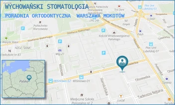 PORADNIA ORTODONTYCZNA - WYCHOWAŃSKI STOMATOLOGIA - RAKOWIECKA 9/33,  WARSZAWA MOKOTÓW