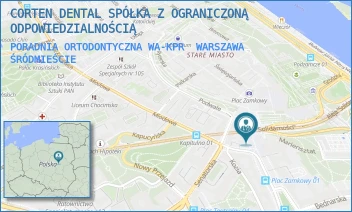 PORADNIA ORTODONTYCZNA WA-KPR - CORTEN DENTAL SPÓŁKA Z OGRANICZONĄ ODPOWIEDZIALNOŚCIĄ - KRAKOWSKIE PRZEDMIEŚCIE 24/26,  WARSZAWA ŚRÓDMIEŚCIE