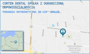PORADNIA ORTODONTYCZNA ZW-SIE - CORTEN DENTAL SPÓŁKA Z OGRANICZONĄ ODPOWIEDZIALNOŚCIĄ - SIENKIEWICZA 19,  ZWOLEŃ
