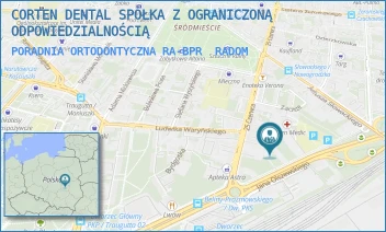 PORADNIA ORTODONTYCZNA RA-BPR - CORTEN DENTAL SPÓŁKA Z OGRANICZONĄ ODPOWIEDZIALNOŚCIĄ - WŁADYSŁAWA BELINY-PRAŻMOWSKIEGO 33A,  RADOM