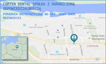 PORADNIA ORTODONTYCZNA ND-WAR - CORTEN DENTAL SPÓŁKA Z OGRANICZONĄ ODPOWIEDZIALNOŚCIĄ - WARSZAWSKA 10,  NOWY DWÓR MAZOWIECKI