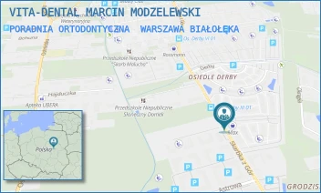 PORADNIA ORTODONTYCZNA - VITA-DENTAL MARCIN MODZELEWSKI - SKARBKA Z GÓR 120/7,  WARSZAWA BIAŁOŁĘKA