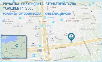 PORADNIA ORTODONTYCZNA - PRYWATNA PRZYCHODNIA STOMATOLOGICZNA "CAVIDENT" S.C. - GÓRCZEWSKA 176,  WARSZAWA BEMOWO