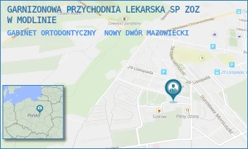 GABINET ORTODONTYCZNY - GARNIZONOWA PRZYCHODNIA LEKARSKA SP ZOZ W MODLINIE - OBROŃCÓW MODLINA 83,  NOWY DWÓR MAZOWIECKI