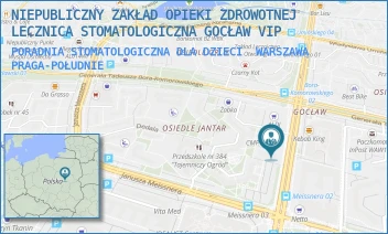 PORADNIA STOMATOLOGICZNA DLA DZIECI - NIEPUBLICZNY ZAKŁAD OPIEKI ZDROWOTNEJ LECZNICA STOMATOLOGICZNA GOCŁAW VIP - FIELDORFA 5/2,  WARSZAWA PRAGA-POŁUDNIE