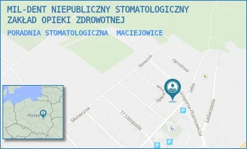 PORADNIA STOMATOLOGICZNA - MIL-DENT NIEPUBLICZNY STOMATOLOGICZNY ZAKŁAD OPIEKI ZDROWOTNEJ - PIRAMOWICZA 5,  MACIEJOWICE