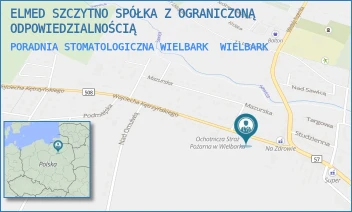 PORADNIA STOMATOLOGICZNA WIELBARK - ELMED SZCZYTNO SPÓŁKA Z OGRANICZONĄ ODPOWIEDZIALNOŚCIĄ - WOJCIECHA KĘTRZYŃSKIEGO 1,  WIELBARK