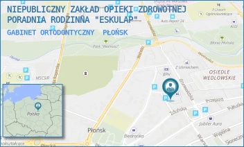 GABINET ORTODONTYCZNY - NIEPUBLICZNY ZAKŁAD OPIEKI ZDROWOTNEJ PORADNIA RODZINNA "ESKULAP" - GRUNWALDZKA 11A,  PŁOŃSK