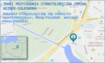 PORADNIA STOMATOLOGICZNA DLA DOROSŁYCH "IMARI" PRAGA-POŁUDNIE - IMARI PRZYCHODNIA STOMATOLOGICZNA IRMINA HEZNER-SUŁKOWSKA - AL. STANÓW ZJEDNOCZONYCH 32/16,  WARSZAWA PRAGA-POŁUDNIE