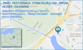 PORADNIA ORTODONTYCZNA DLA DZIECI "IMARI" PRAGA-POŁUDNIE - IMARI PRZYCHODNIA STOMATOLOGICZNA IRMINA HEZNER-SUŁKOWSKA - AL. STANÓW ZJEDNOCZONYCH 32/16,  WARSZAWA PRAGA-POŁUDNIE