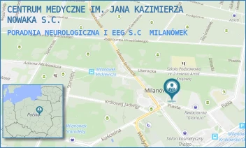 PORADNIA NEUROLOGICZNA I EEG S.C - CENTRUM MEDYCZNE IM. JANA KAZIMIERZA NOWAKA S.C. - PIASTA 30,  MILANÓWEK