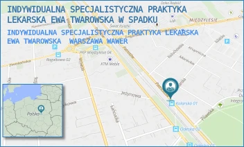 INDYWIDUALNA SPECJALISTYCZNA PRAKTYKA LEKARSKA EWA TWAROWSKA - INDYWIDUALNA SPECJALISTYCZNA PRAKTYKA LEKARSKA EWA TWAROWSKA W SPADKU - PATRIOTÓW 226,  WARSZAWA WAWER