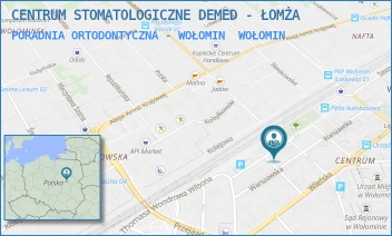 PORADNIA ORTODONTYCZNA - WOŁOMIN - CENTRUM STOMATOLOGICZNE DEMED - ŁOMŻA - WARSZAWSKA 9/1,  WOŁOMIN