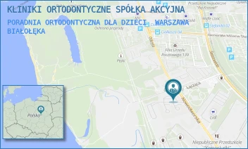 PORADNIA ORTODONTYCZNA DLA DZIECI - KLINIKI ORTODONTYCZNE SPÓŁKA AKCYJNA - ODKRYTA 1A,  WARSZAWA BIAŁOŁĘKA