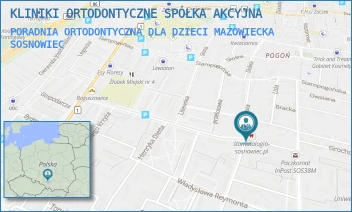 PORADNIA ORTODONTYCZNA DLA DZIECI MAZOWIECKA - KLINIKI ORTODONTYCZNE SPÓŁKA AKCYJNA - UL. MAZOWIECKA 7,  SOSNOWIEC