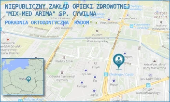 PORADNIA ORTODONTYCZNA - NIEPUBLICZNY ZAKŁAD OPIEKI ZDROWOTNEJ "MIX-MED ARIMA" SP. CYWILNA - CZYSTA 7,  RADOM