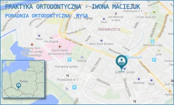 PORADNIA ORTODONTYCZNA - PRAKTYKA ORTODONTYCZNA - IWONA MACIEJUK - UL. ZJEDNOCZENIA 3,  NYSA